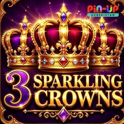 3 Sparkling Crowns — Pin-Up Uzbekistan Tezkor o‘yin kartasi «3 Sparkling Crowns» — banner ko‘rinishi