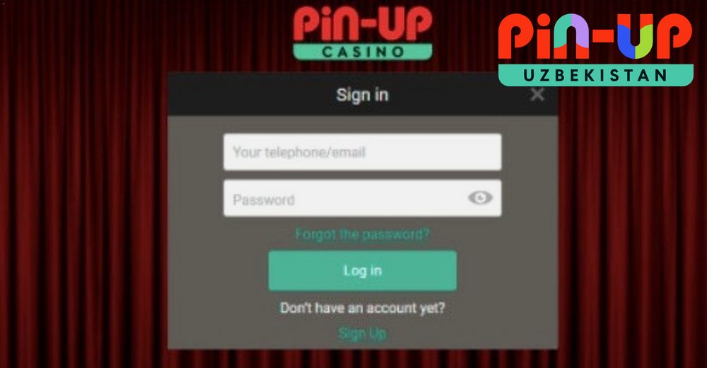 Kirish formasi Pin UP kirish formasi — telefon va email